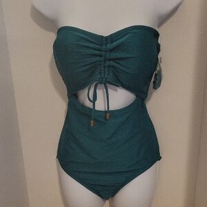 Time and Tru Green One Piece Swimsuit